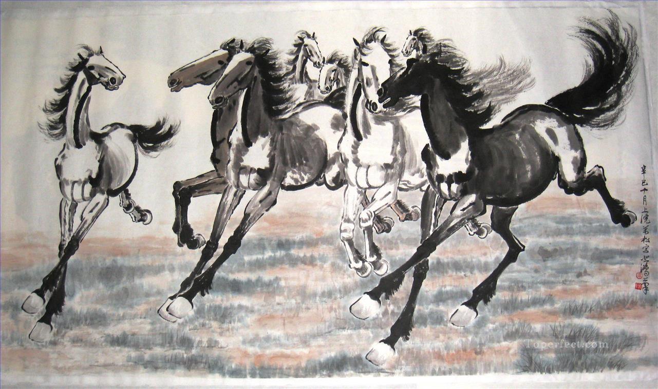 Xu Beihong 走る馬 2 古い中国の墨油絵